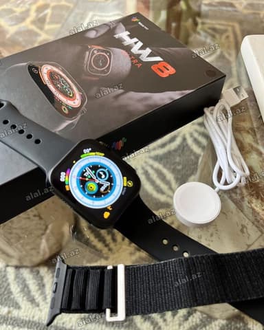 İşlənmiş, Smart saat, Sensor ekran, rəng - Qara
