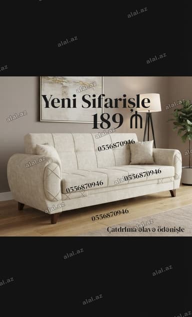 Divan, Yeni, Açılan, Bazalı, Parça, Ödənişli çatdırılma