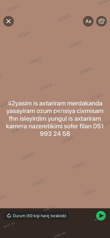 Mühafizəçi, Kişi, 42 yaş, 5 ildən artıq təcrübə
