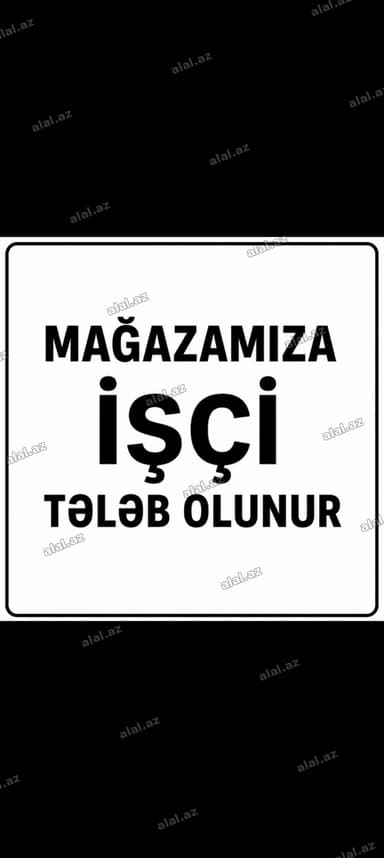İşci teleb olunur xanım işci ünvan sumqayıt karvan Ticaret merkezi