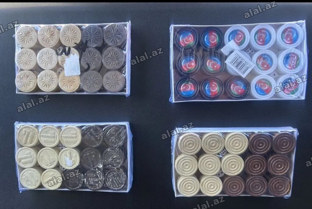 Nərd fişləri komplekti - Material: plastik - Dəst tərkibi: 30 fiş