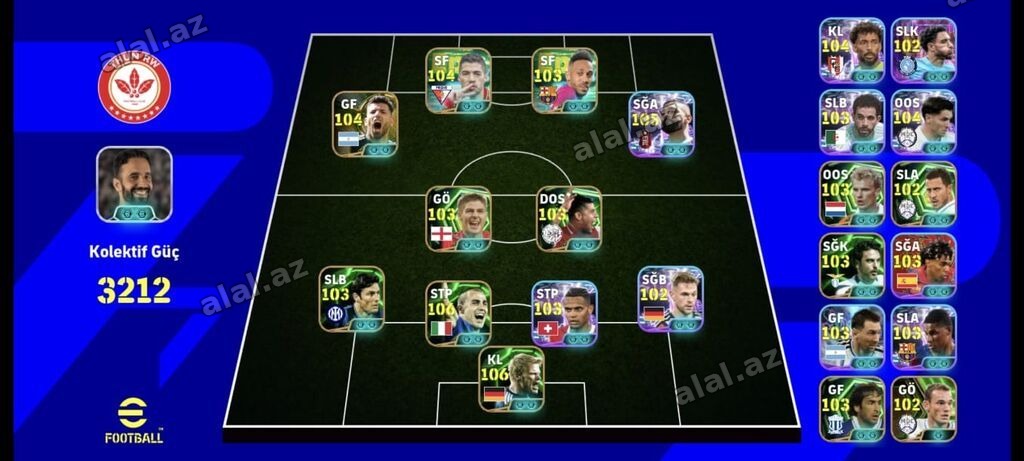 EFootball hesabı – güclü heyət və taktik paket - Oyun: eFootball -