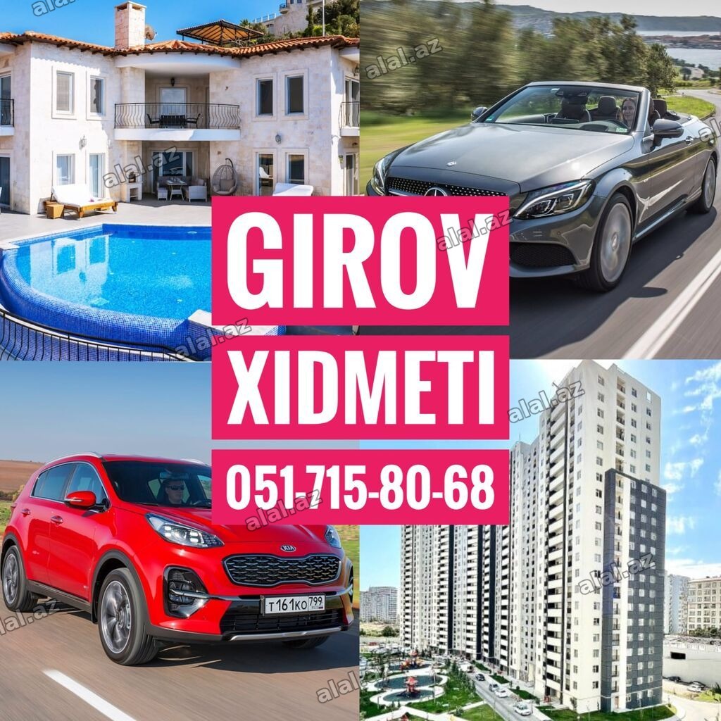 Girov Xidmeti. Kredit Xidmeti. Dasinmaz Emlaklarinizin ve