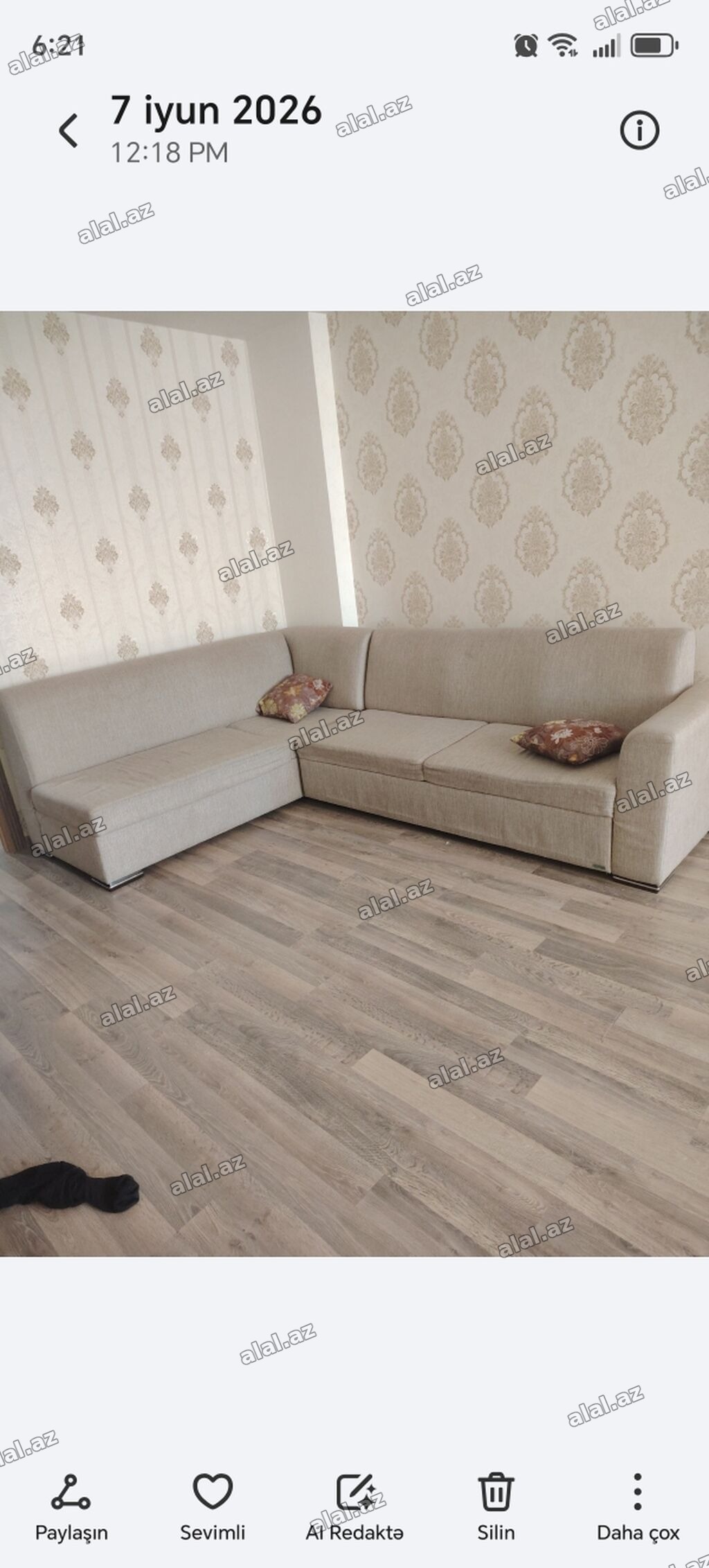 Künc divan – açılıb-yığılan model - Forma: L‑şəkilli künc divan -