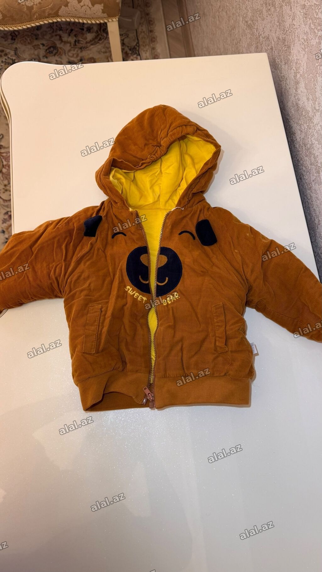 Uşaq gödəkçəsi – Sweet Bear dizaynlı 6-9 ay ucun uygundur yaxsi