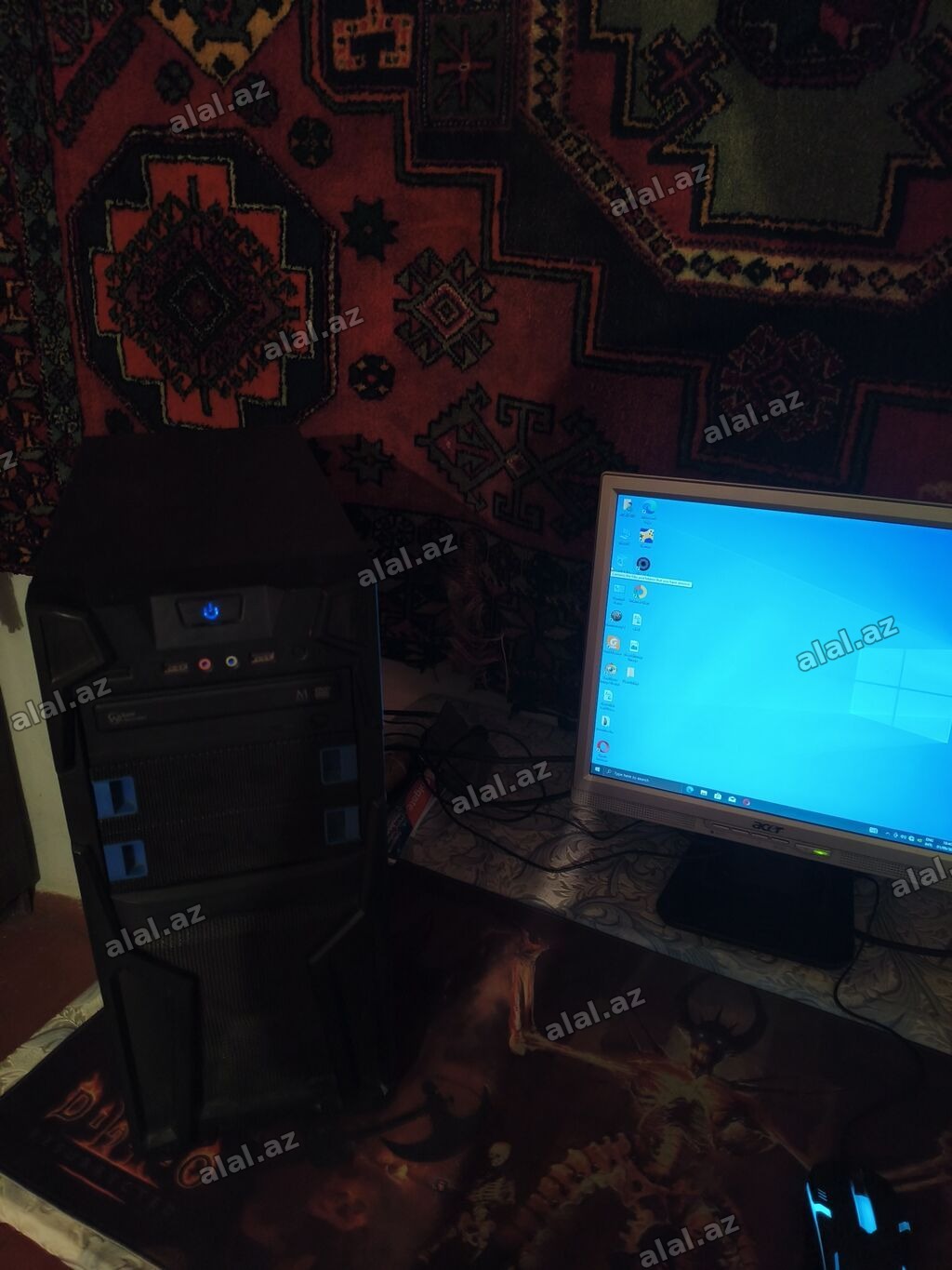 Masaüstü kompüter seti Tərkib: - Sistem bloku: qabaq paneldə USB