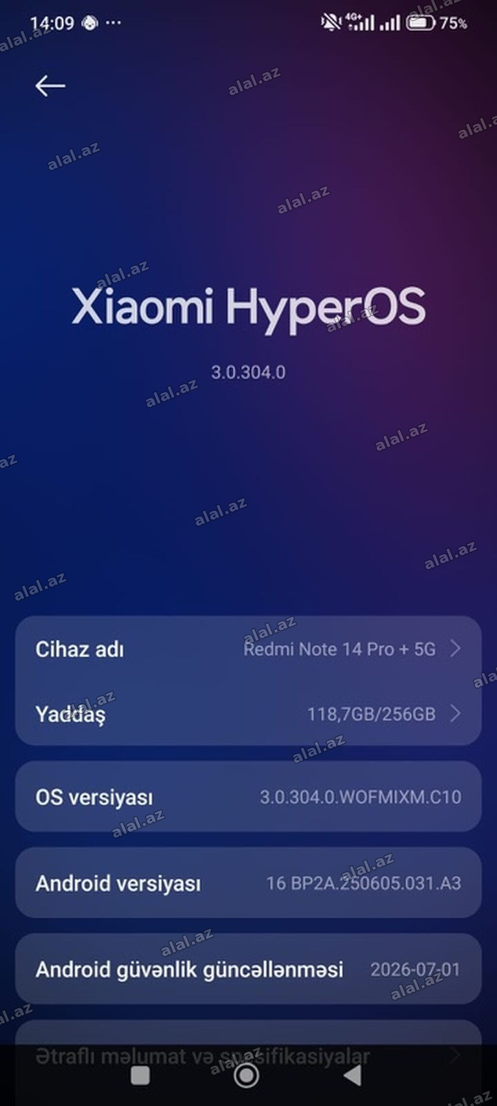 Xiaomi 14T Pro, 256 GB, rəng - Qara, 
 Barmaq izi, Face ID, Zəmanət
