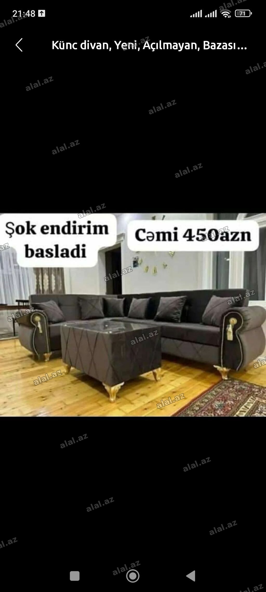 Künc divan, Yeni, Pulsuz çatdırılma