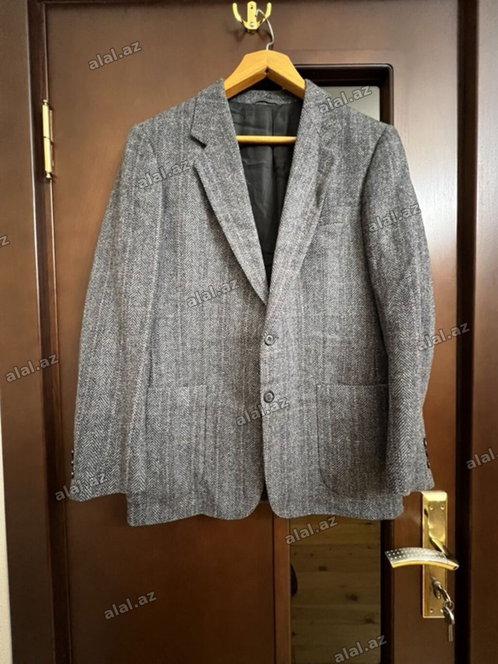 Kişi tweed blazer/caket - Material: qalın toxumalı tweed