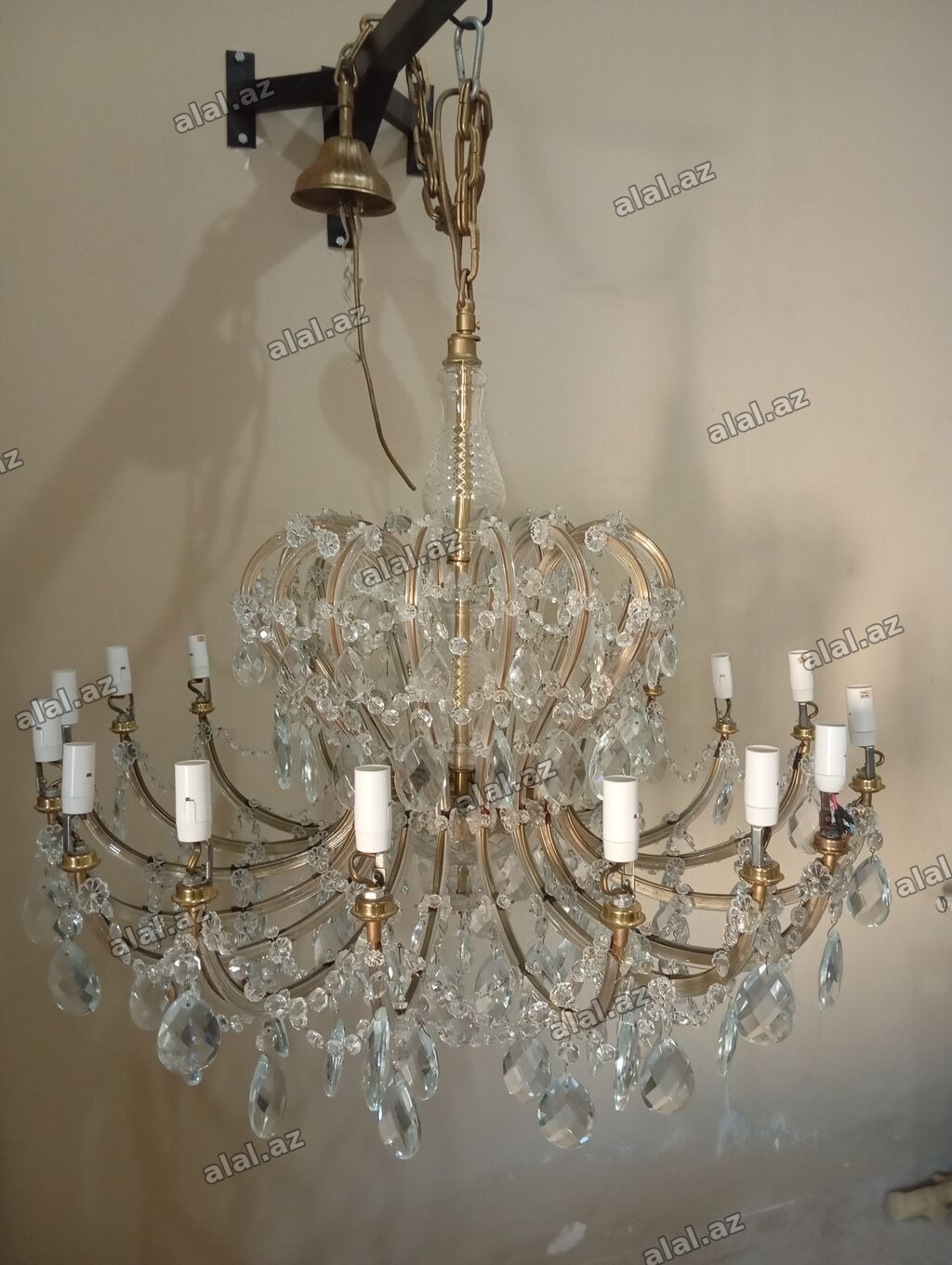 Çılçıraq, 10 və daha çox lampa, Xrustal