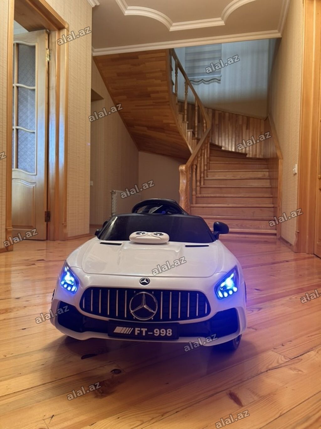 Uşaq elektrik avtomobili – Mercedes üslubunda, ağ rəng - Güclü