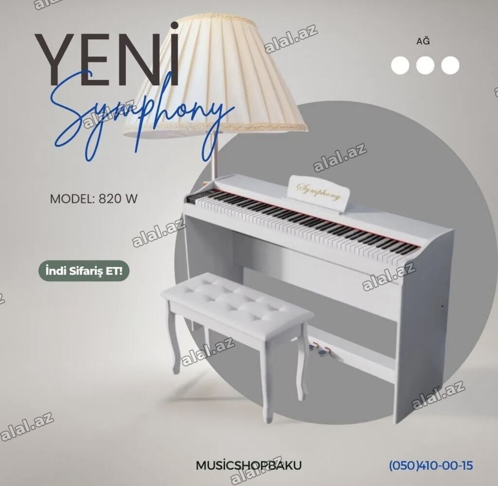 Symphony Elektron Pianolar Endirimlə 550 azn dən başlayan qiymətlərlə