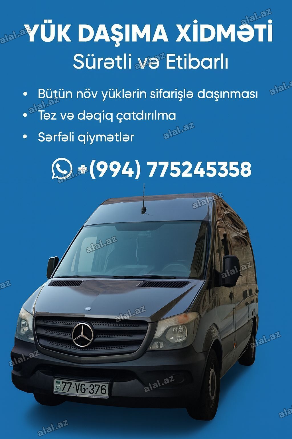 Yükdaşıma xidməti – sürətli və etibarlı - Bütün növ yüklərin