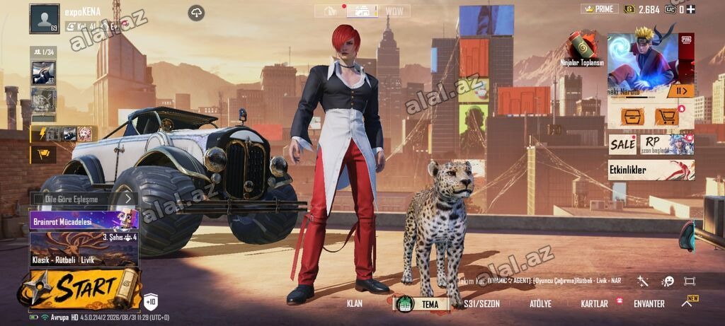 Salam, PUBG Mobile hesabı satılır 69sevviye. Hesabda ümumi 57 silah