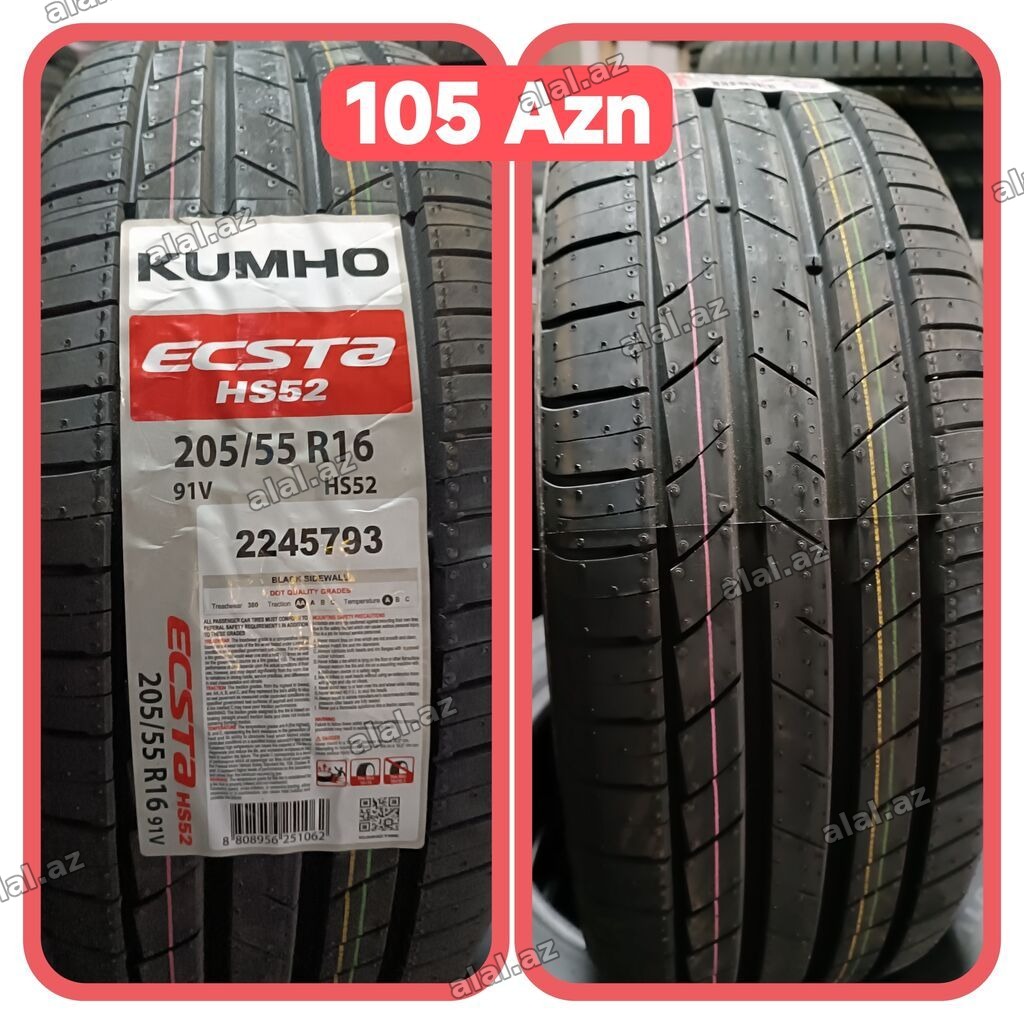 Kumho avtomobil şinləri – müxtəlif ölçü və modellər. Mövcud modellər