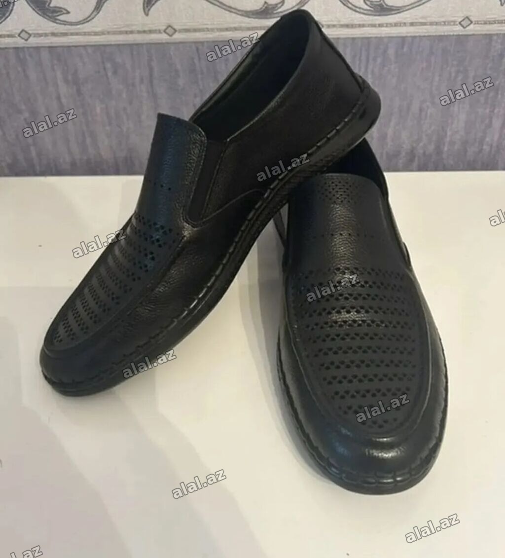 Məhsul: Kişi loaferi (qara rəng) - Model: Slip-on loafer - Material