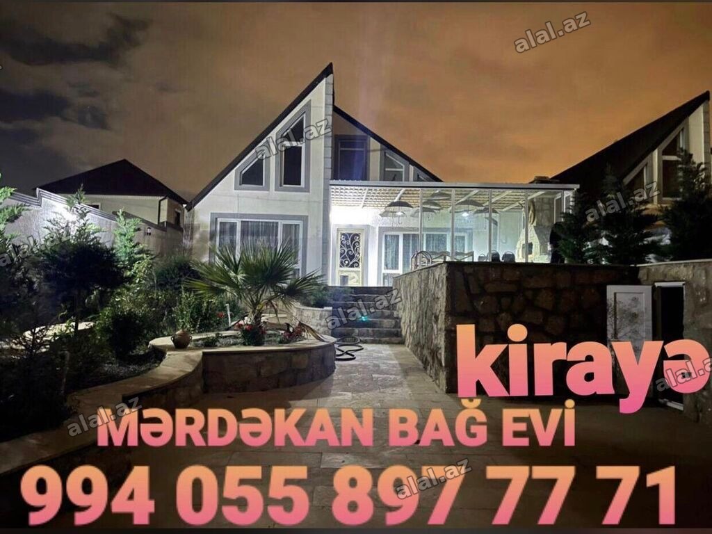 Mərdəkan, 180 kv. m, 4 otaqlı, Hovuzlu, Kombi, Qaz, İşıq