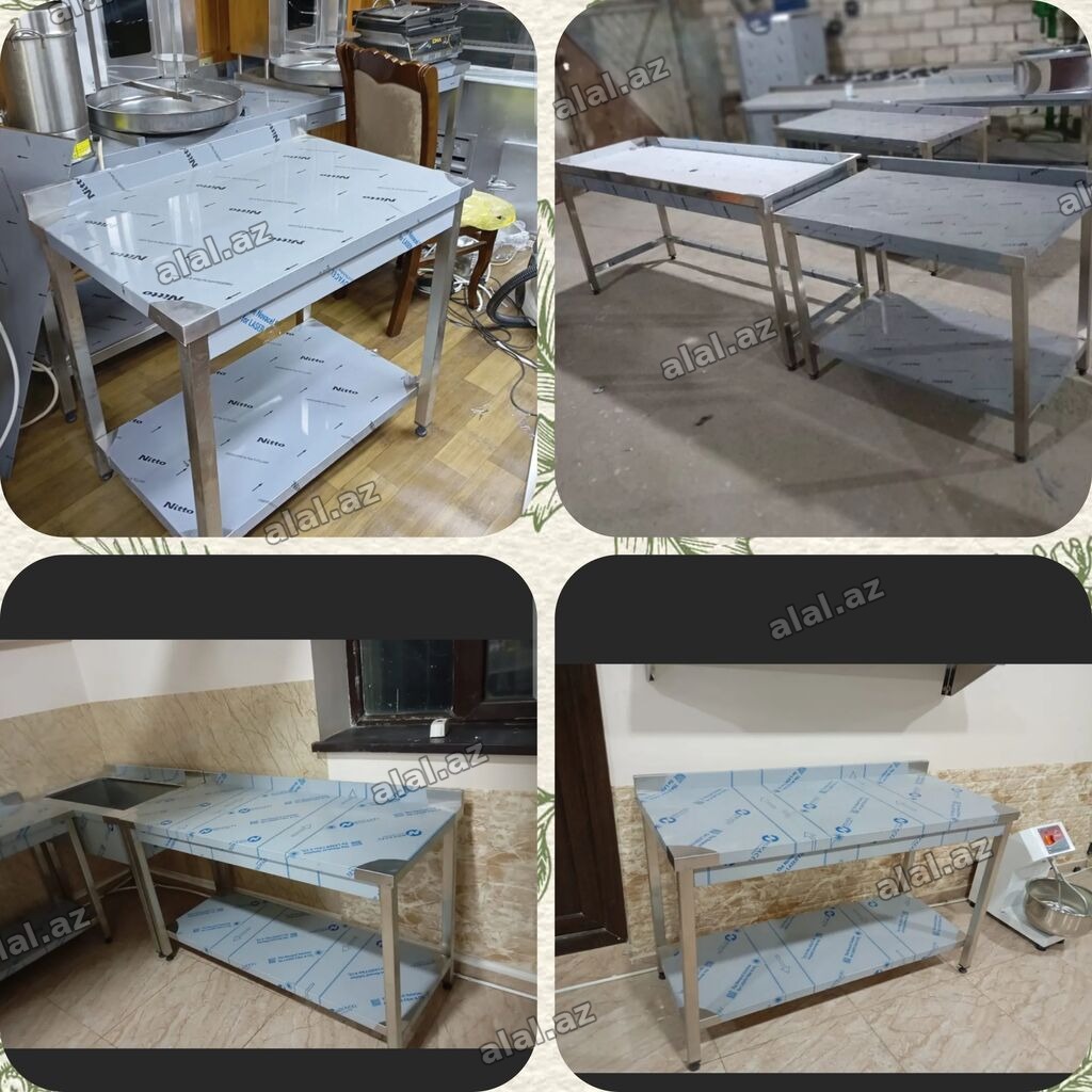Paslanmayan poladdan hazırlanmış peşəkar mətbəx masaları - Material