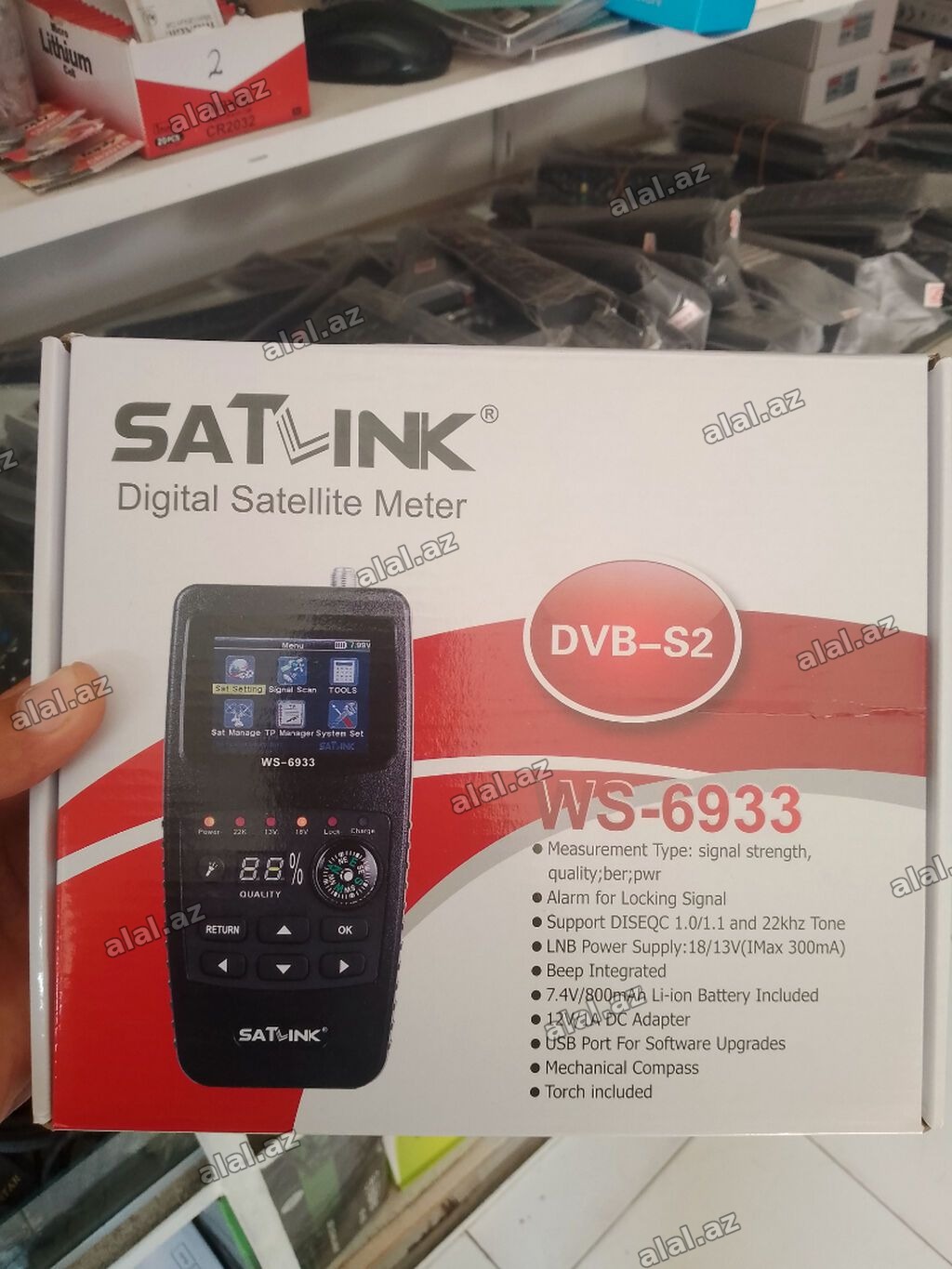 SATLINK WS-6933 rəqəmsal peyk ölçü cihazı (DVB-S2) Xüsusiyyətlər: -