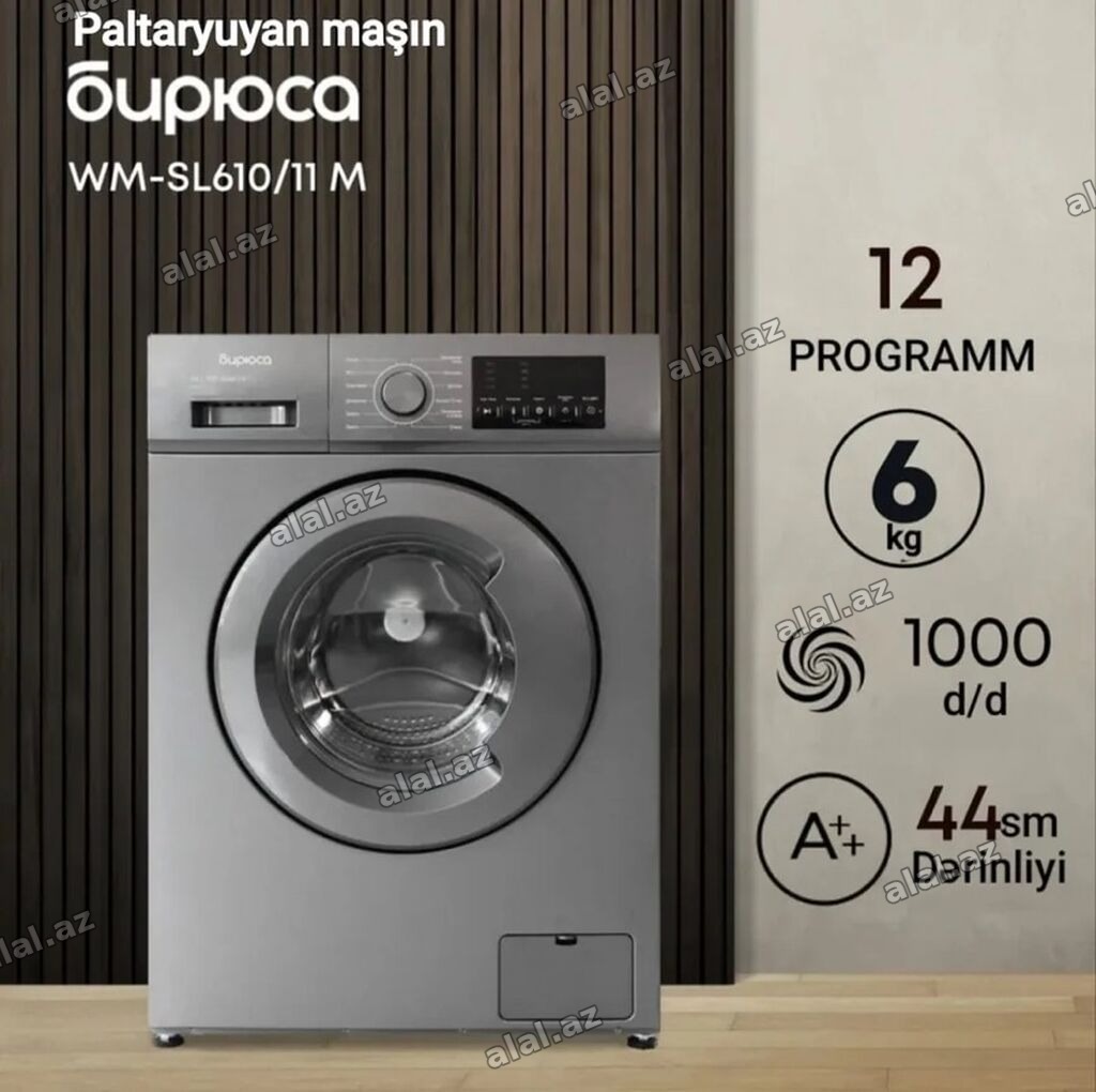 Paltaryuyan maşın - Yükləmə həcmi: 6 kq - Proqram sayı: 12 - Sıxma