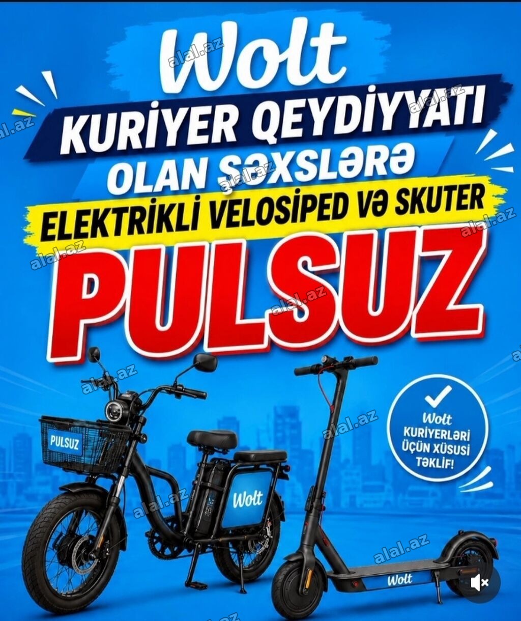 Sürücü-kuryer tələb olunur, Nəqliyyat təmin edilir, Həftəlik ödəniş