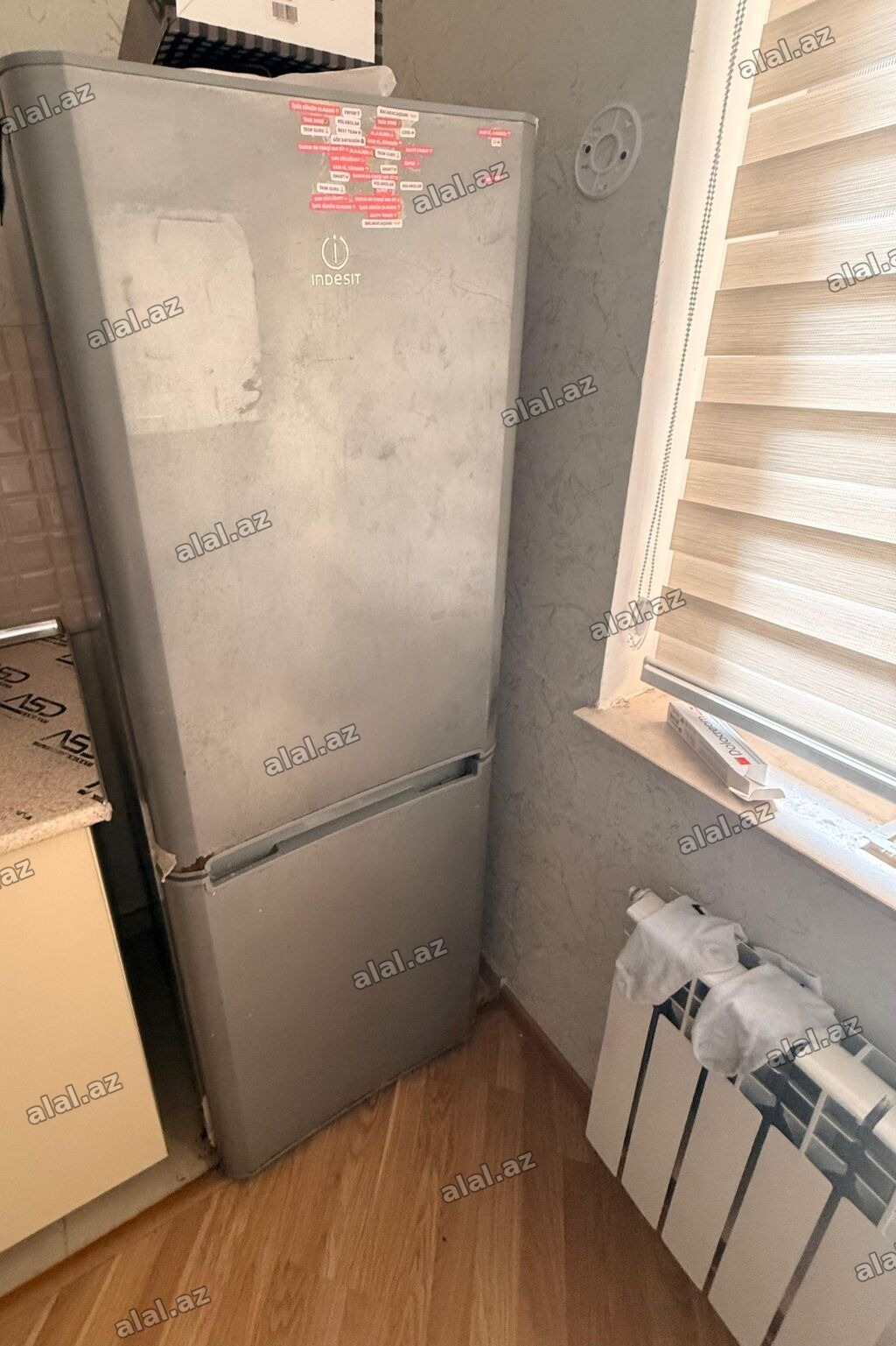 İşlənmiş 2 qapılı Indesit Soyuducu Satılır, rəng - Boz