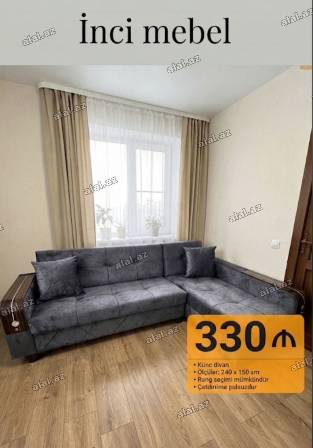 Künc divan, Yeni, Açılan, Bazalı, Parça, Pulsuz çatdırılma