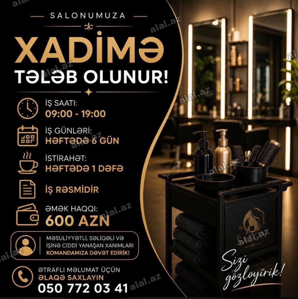 Ev köməkçisi, 25 yaş, 1-2 illik təcrübə