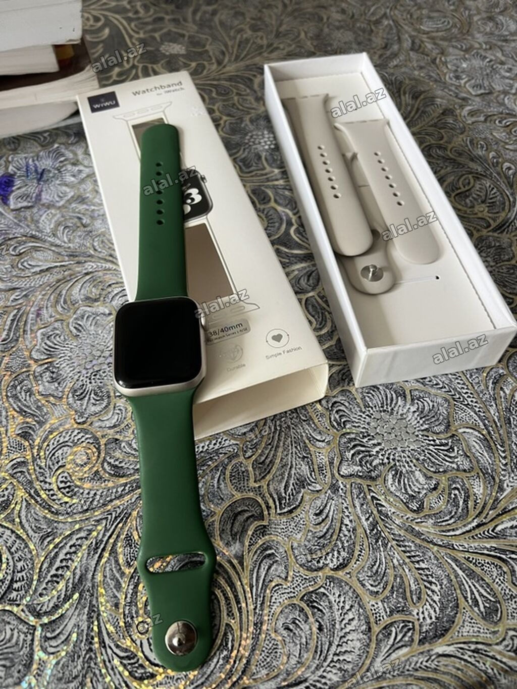 İşlənmiş, Kəmər, Apple, Silikon, rəng - Yaşıl