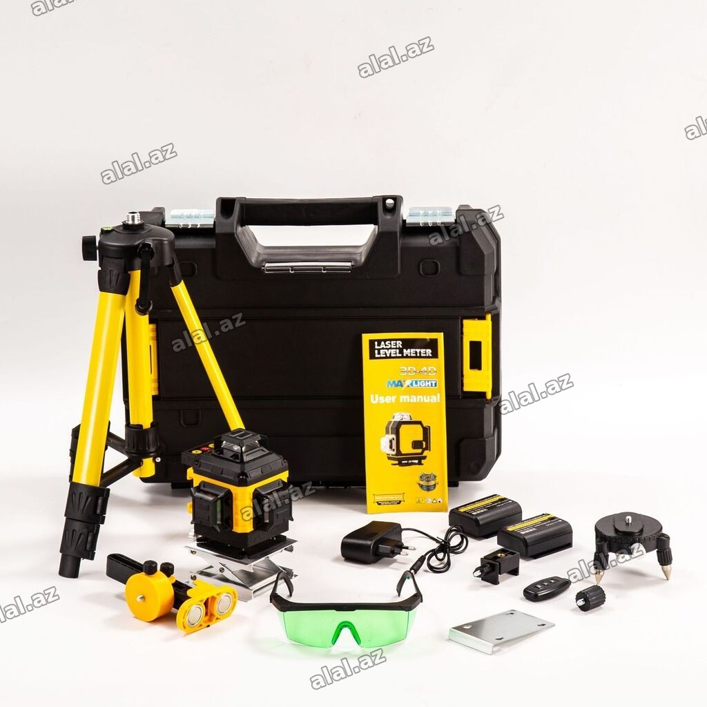 3D 4D lazer nivo dəsti – peşəkar hizalama üçün tam komplekt