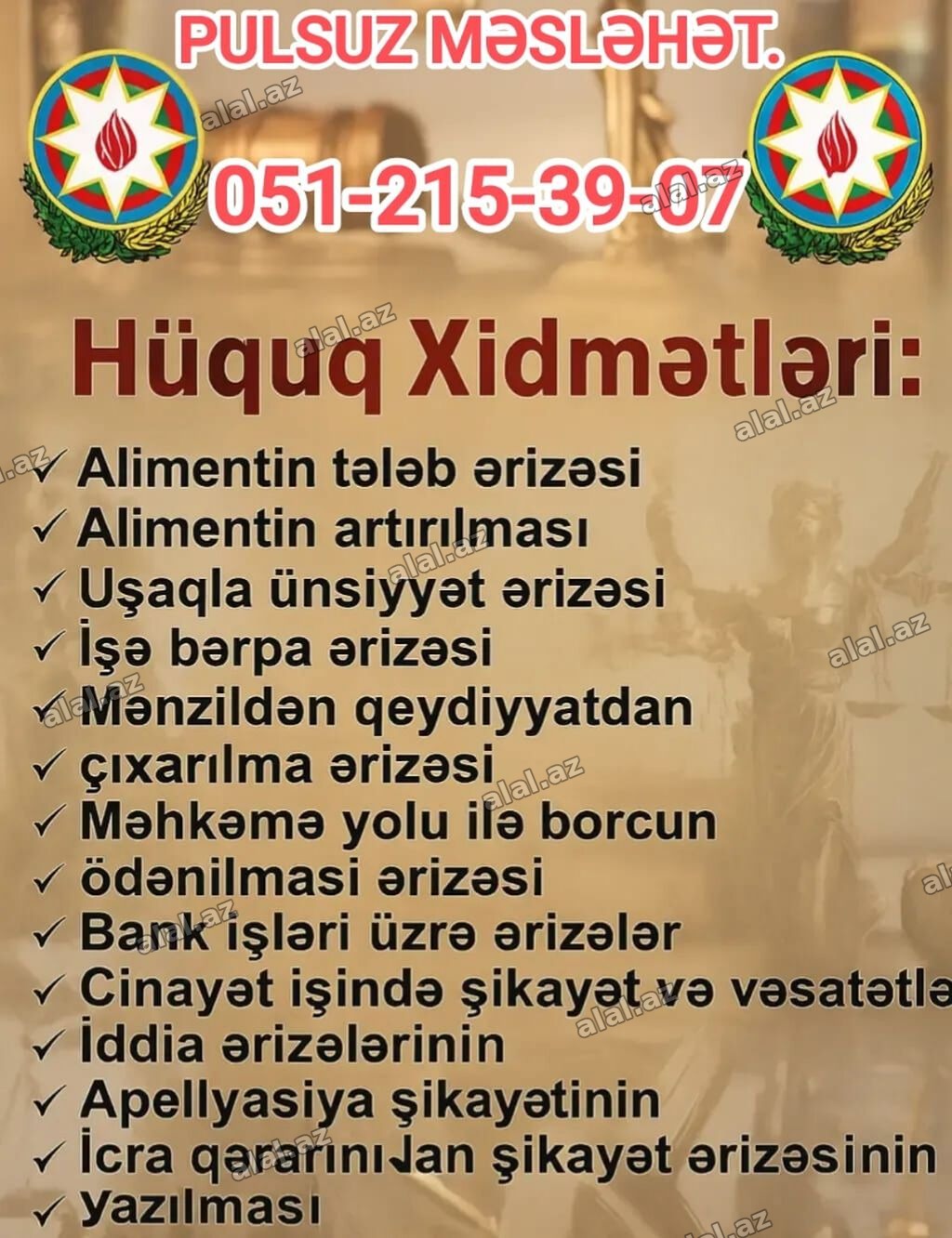 Hüquqi xidmətlər | Hüquqi şəxslərin dövlət qeydiyyatına alınması, Məhkəmədə nüma