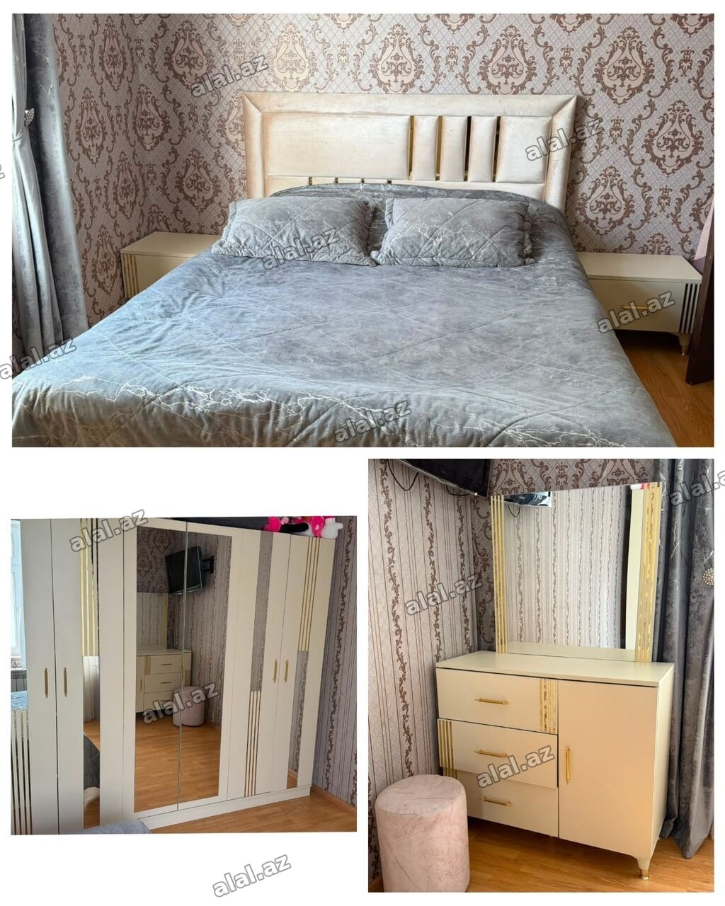 İkinəfərlik çarpayı, Dolab, Termo, 2 tumba, İşlənmiş