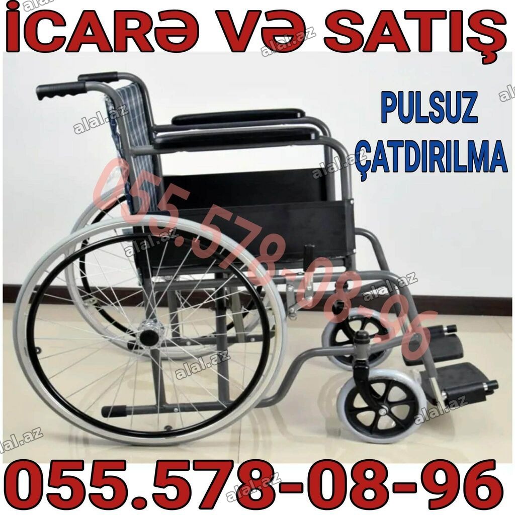 Manual əlil arabası – icarə və satış. - Metal möhkəm çərçivə - Böyük
