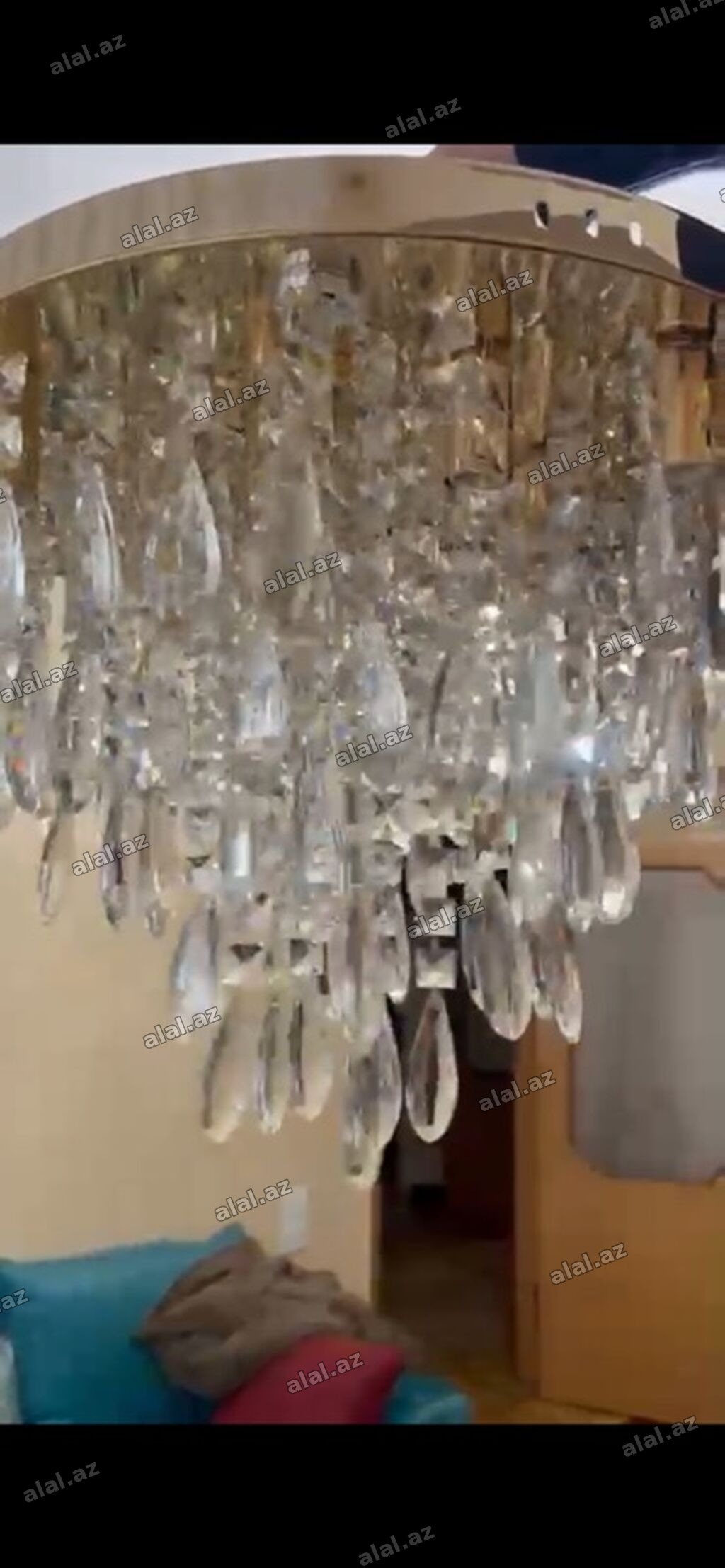 Çılçıraq, 10 və daha çox lampa, Xrustal