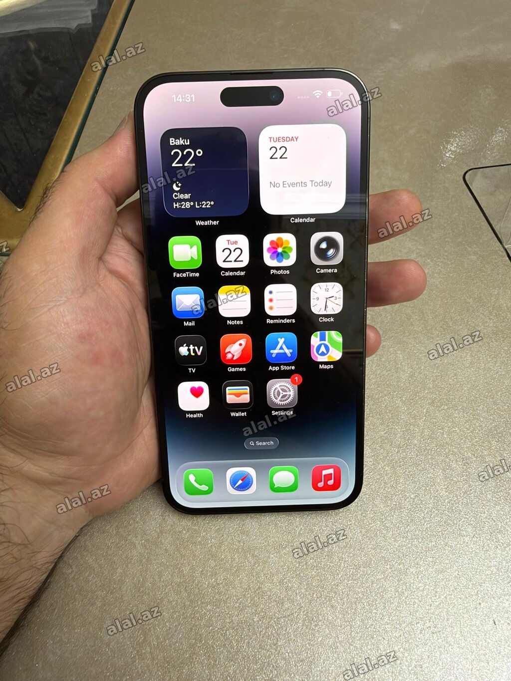 IPhone 14 Pro Max, 128 GB, Black Titanium, Face ID