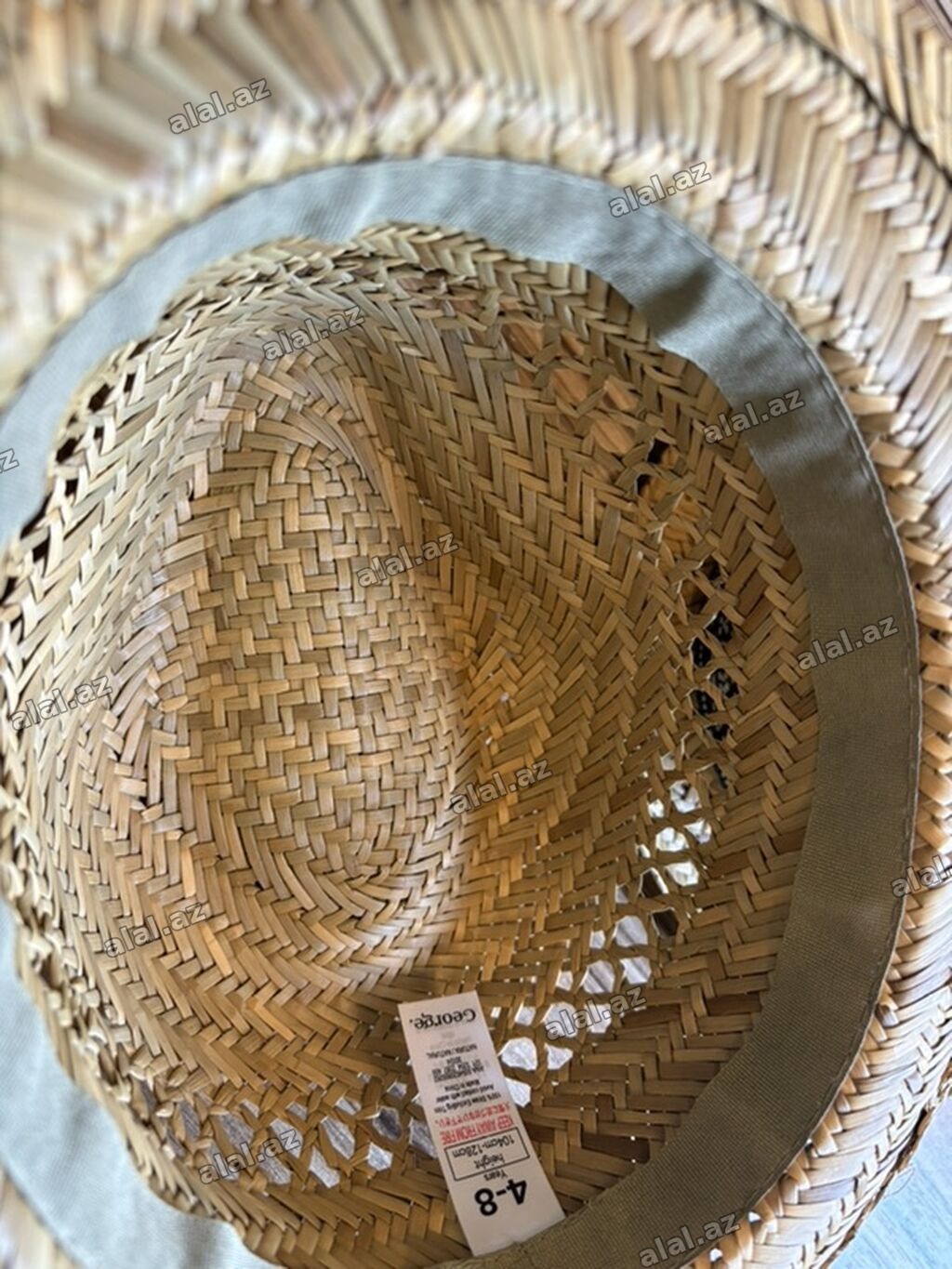 Uşaq üçün saman fedora papaq - Material: təbii saman hörgü -