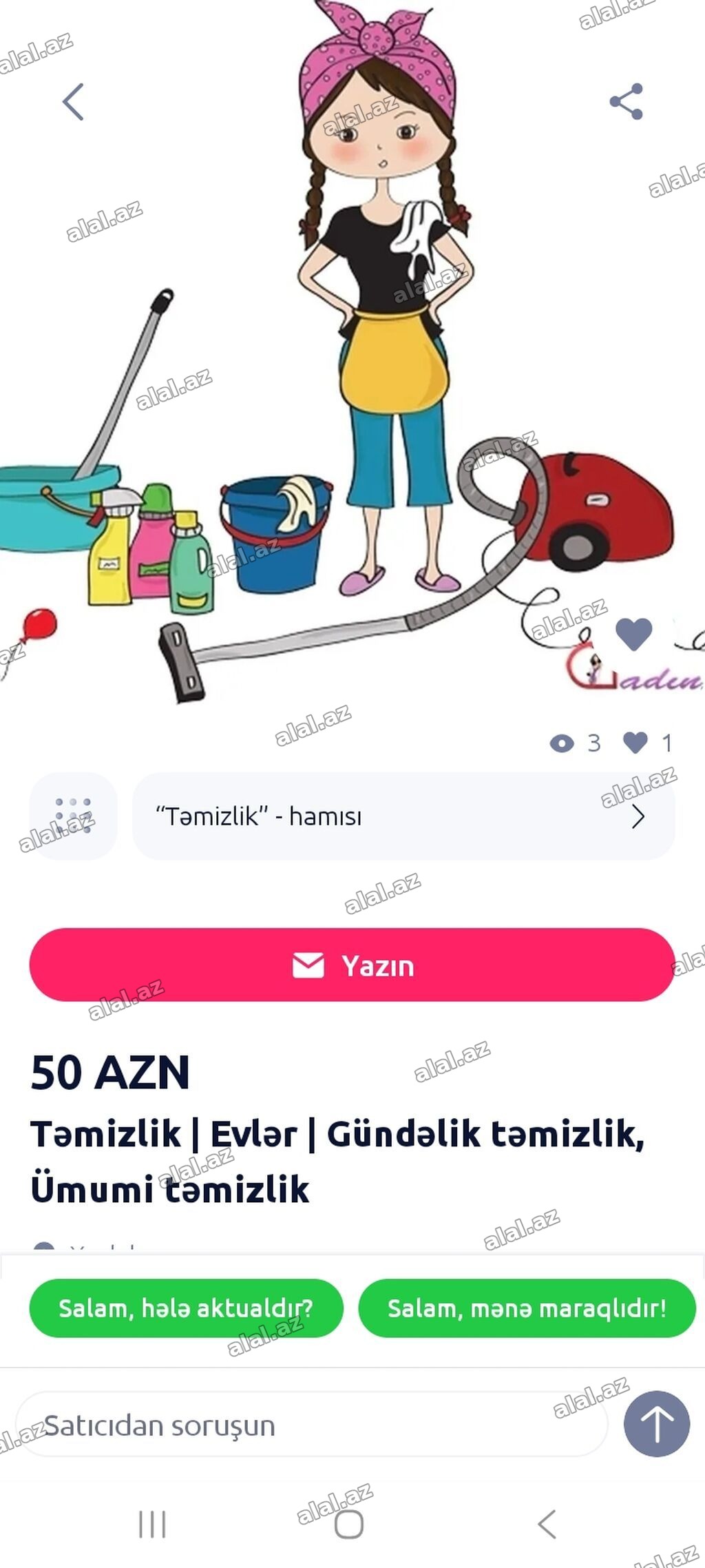 Təmizlik | Evlər | Gündəlik təmizlik