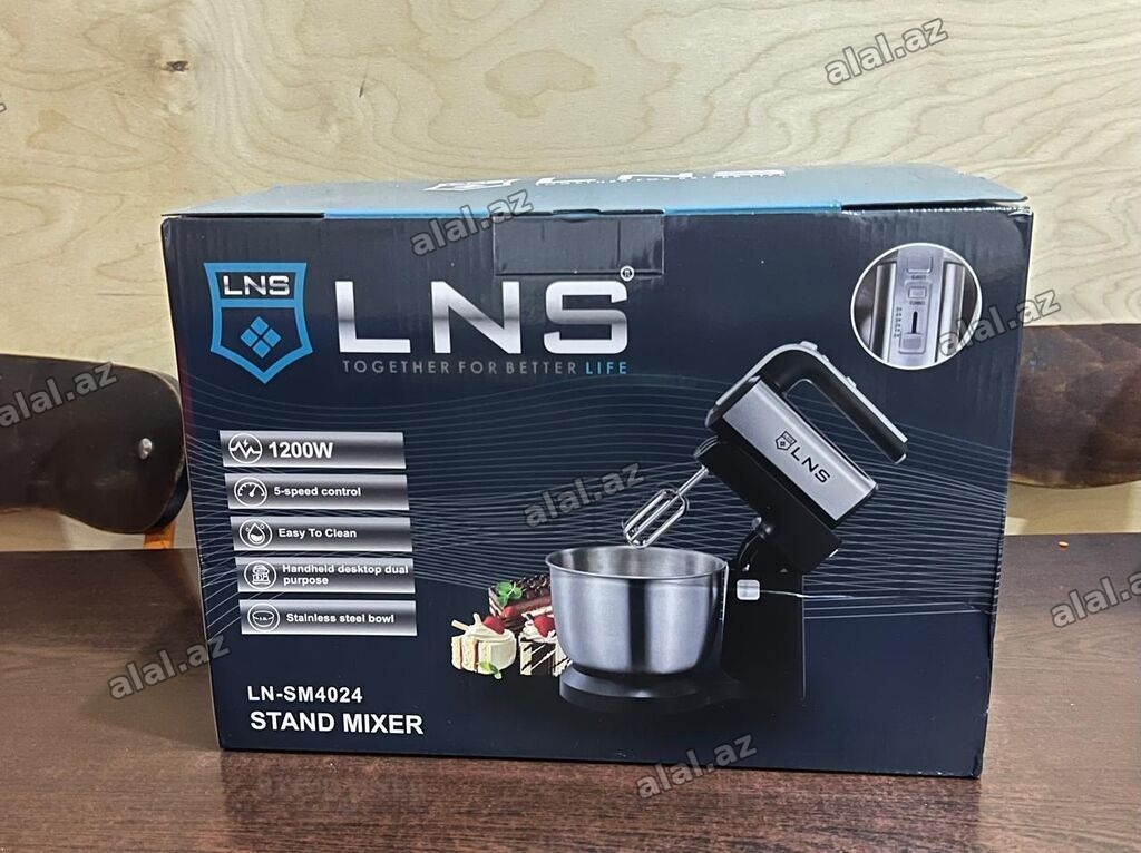 LNS LN-SM4024 stasionar mikser - Güc: 1200W – xəmir yoğurma, çalma və