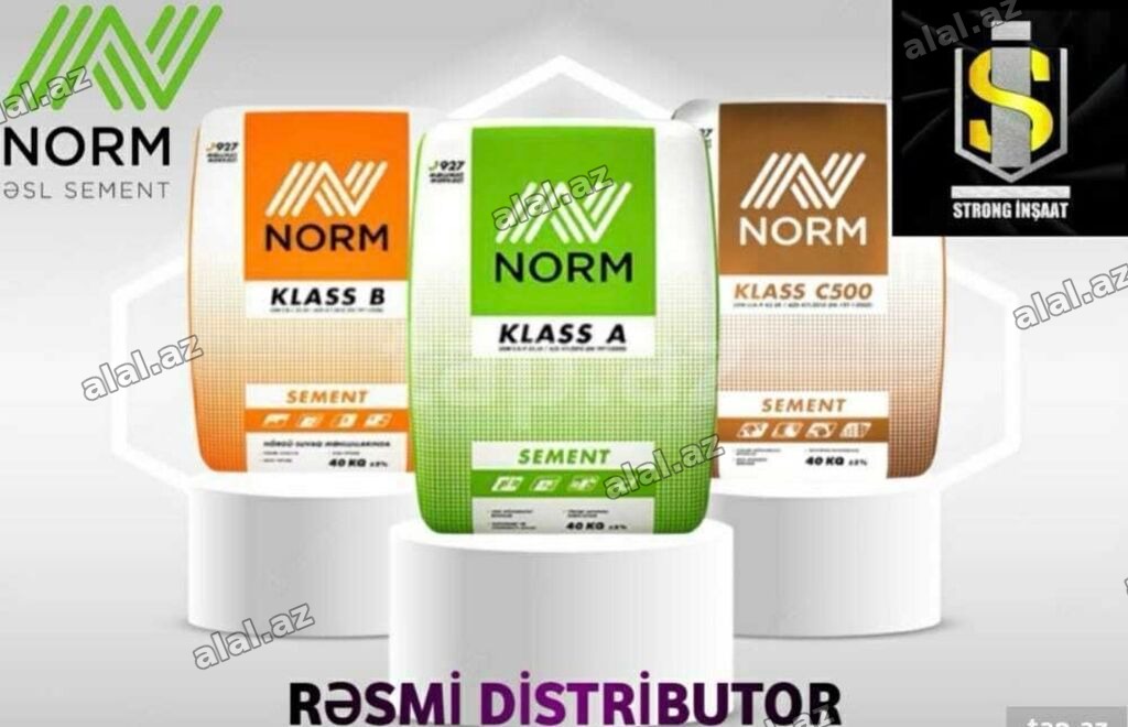 Norm Sement, M-400, A-klass, Kredit yoxdur, Pulsuz çatdırılma