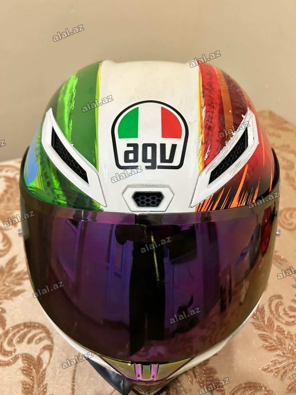 AGV tam üzlü motosiklet dəbilqəsi – xüsusi dizayn - Brend: AGV - Növ