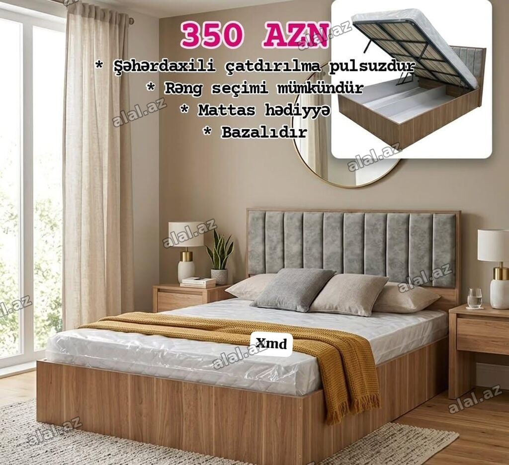 Bazalı çarpayı dəsti – 350 AZN - Şəhərdaxili çatdırılma pulsuzdur -