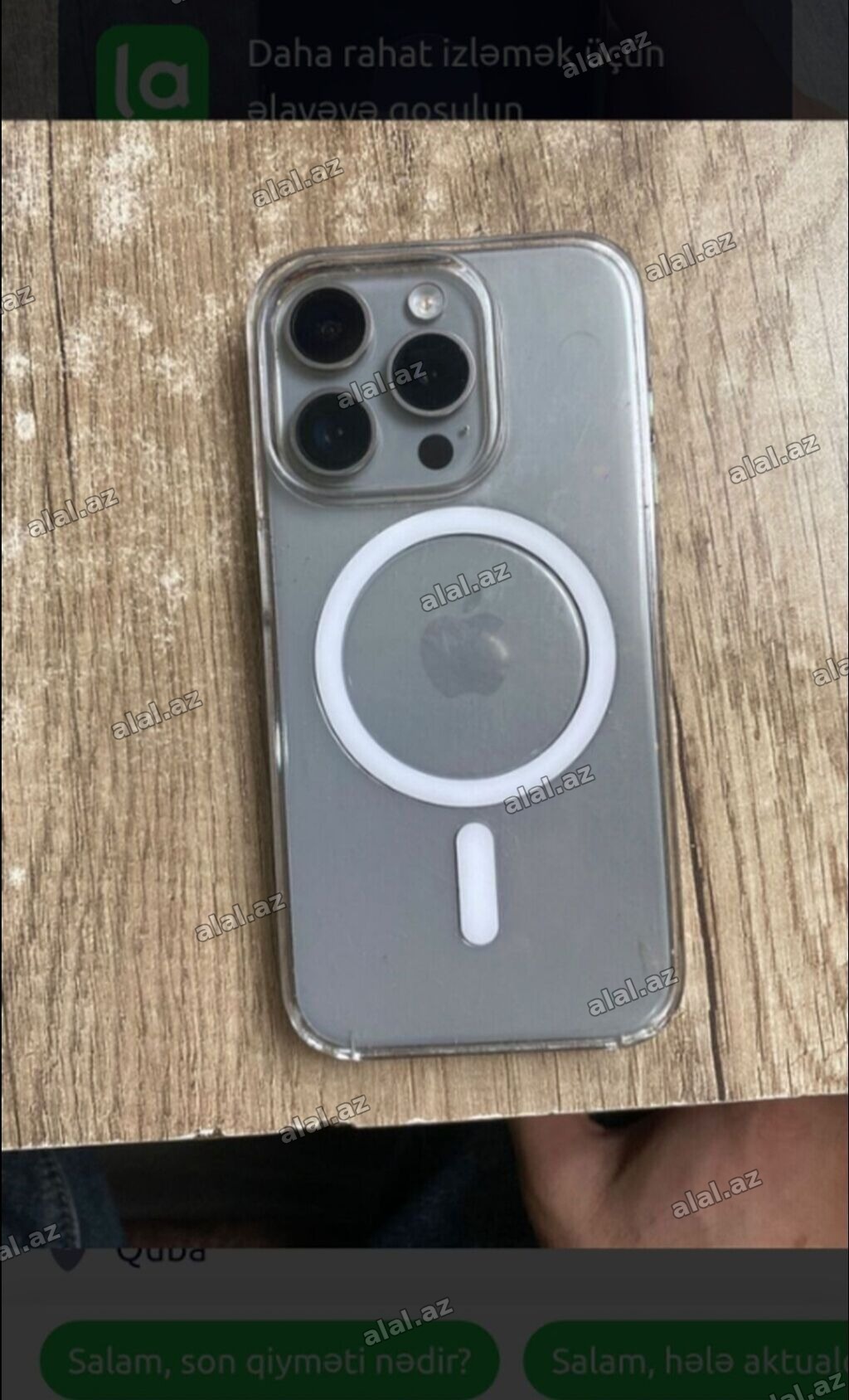 6eded -10m teze MagSafe dəstəyi olan şəffaf qoruyucu özlüyü 6 eded-10m