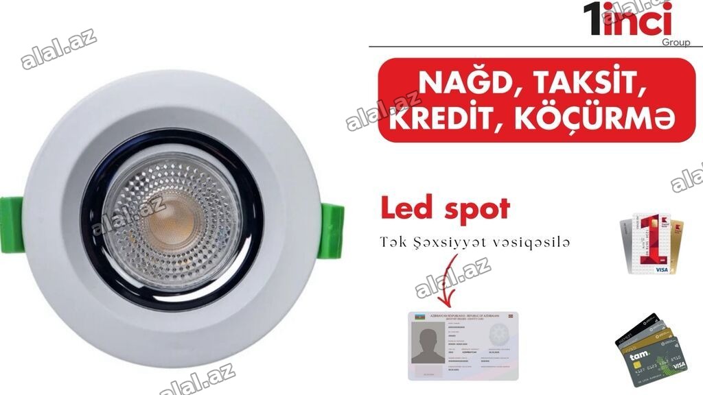 Məhsullar: LED spot işıq və plintus (döşəmə lövhəsi) LED spot: -