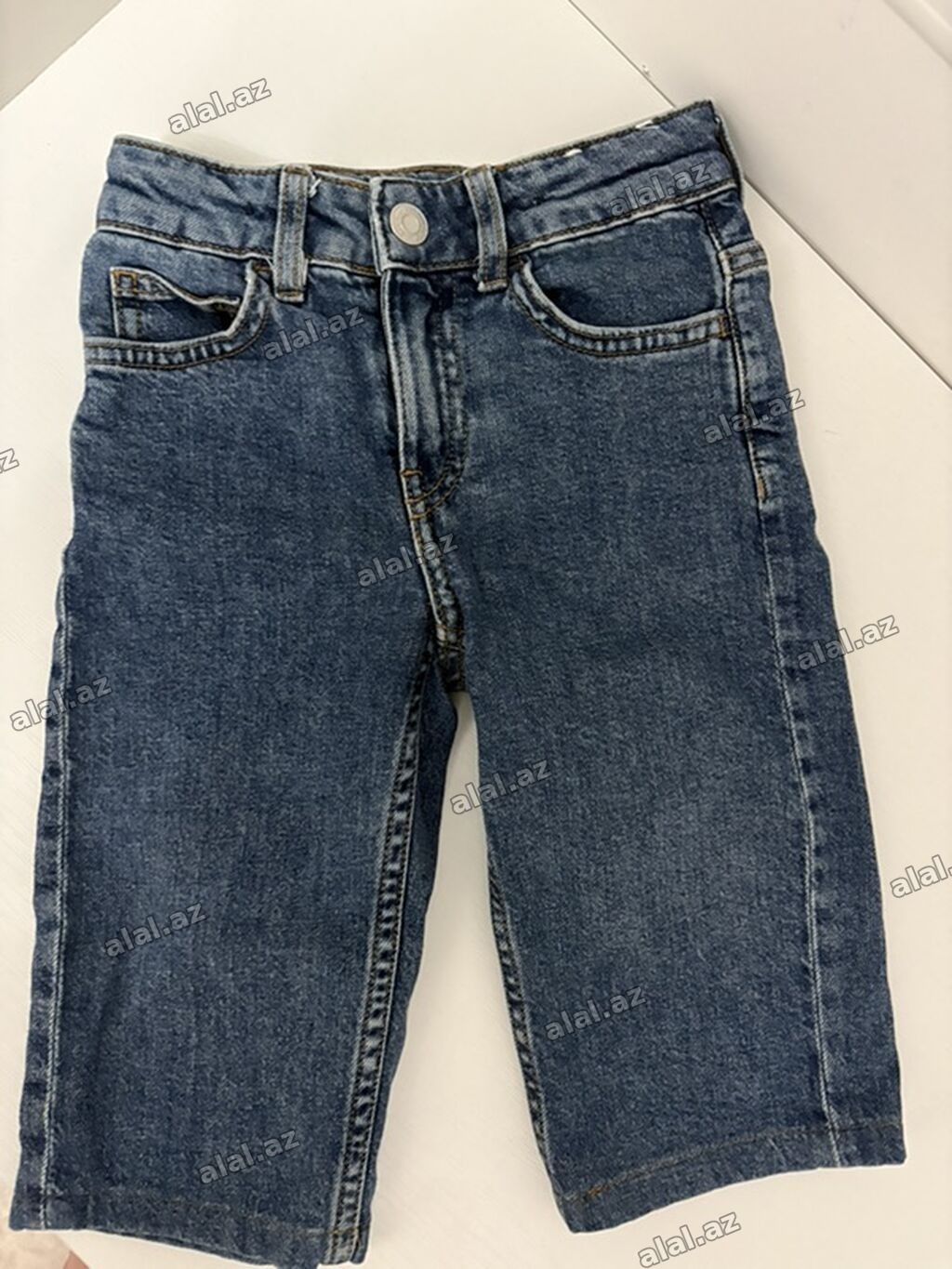 H&M uşaq cins şalvarı - Model: Loose Fit, Straight Leg - Bel