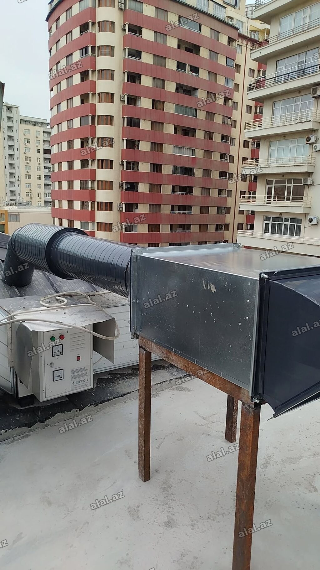 Sənaye tipli havalandırma və hava kanalı sistemi - Damüstü