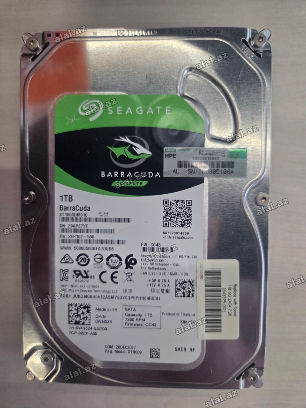 Daxili Sərt disk (HDD) 2 TB, 7200 RPM, 3.5", İşlənmiş