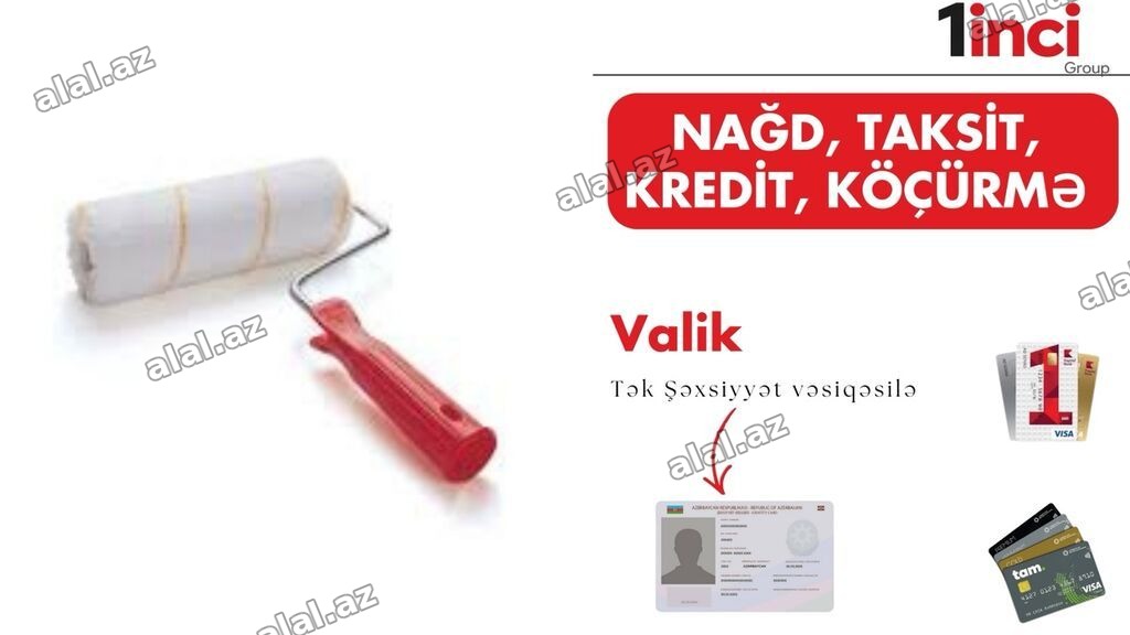 Valik – rəngləmə üçün - Rahat tutacaqlı, klassik boya valiki - Geniş