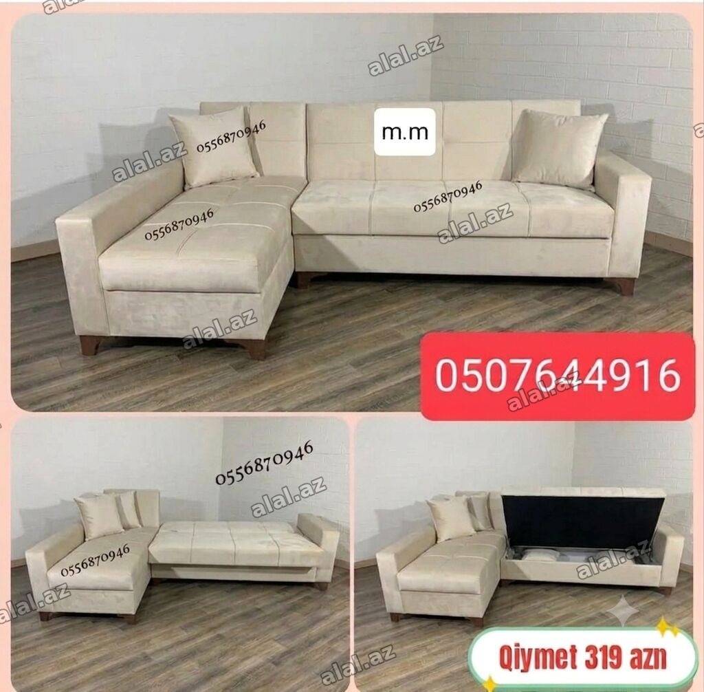 Künc divan, Yeni, Açılan, Bazalı, Parça, Şəhərdaxili pulsuz çatdırılma