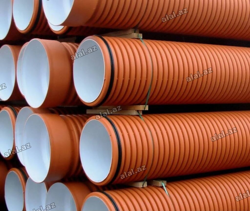 Kanalizasiya borusu, Plastik, 1000 mm, Yeni