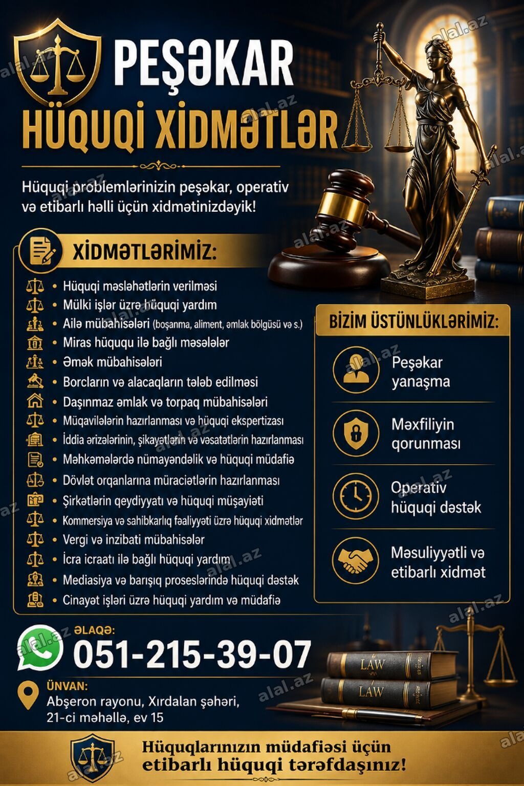 Hüquqi xidmətlər | Hüquqi şəxslərin dövlət qeydiyyatına alınması, Məhkəmədə nüma